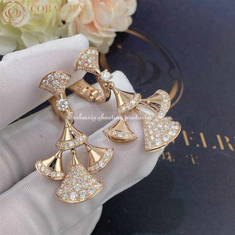 Bulgari Divas 352810 Dream Earrings Rose Gold Diamonds 3