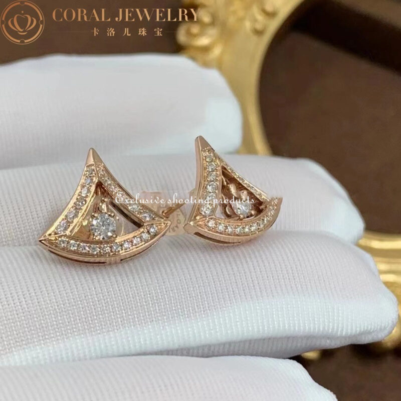 Bulgari Divas 356450 Dream Earrings Rose Gold Diamonds 4