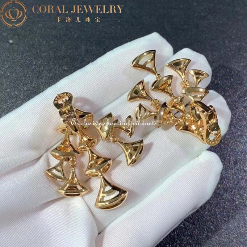 Bulgari Divas Dream 348363 Earrings Rose Gold Diamonds with Mother of Pearl OR856468 2