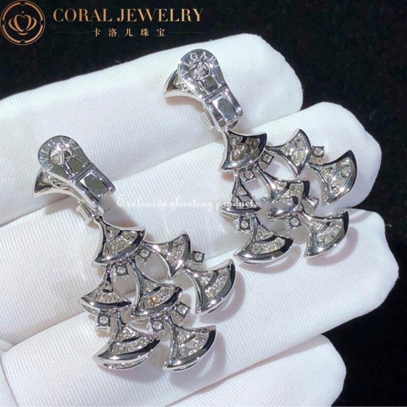 Bulgari 348365 Divas’ Dream Earrings White Gold Pavé Diamonds OR856469 3