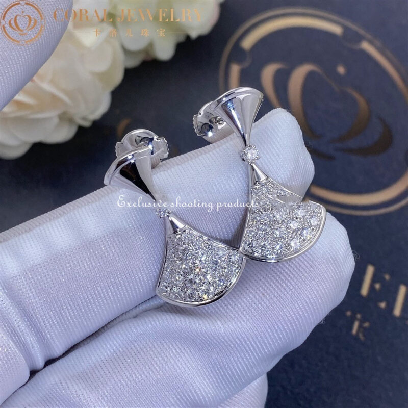 Bulgari 351100 Divas’ Dream Earrings White Gold Pavé Diamonds 5