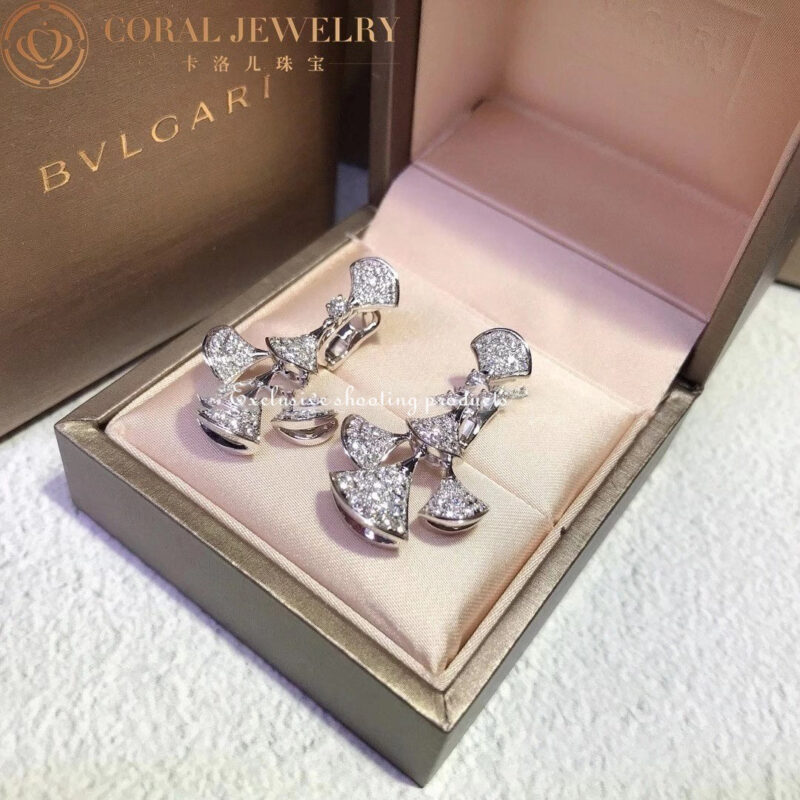 Bulgari 352809 Divas’ Dream Earrings White Gold Pavé Diamonds 4