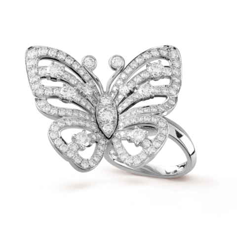 Van Cleef & Arpels VCARA13500 Flying Butterfly Between the Finger ring White gold Diamond ring 2