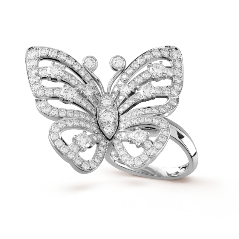 Van Cleef & Arpels VCARA13500 Flying Butterfly Between the Finger ring White gold Diamond ring 2