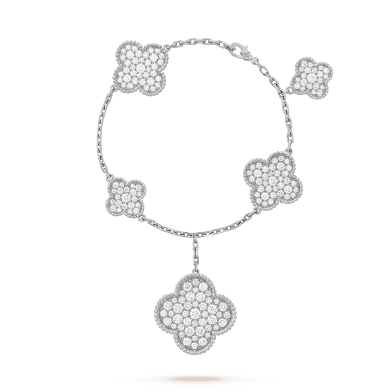 Van Cleef & Arpels VCARN9MQ00 Magic Alhambra bracelet 5 motifs White gold Diamond bracelet 1