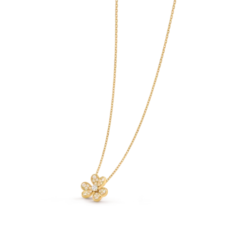 Van Cleef & Arpels VCARP24000 Frivole pendant mini model Yellow gold Diamond Necklace 5
