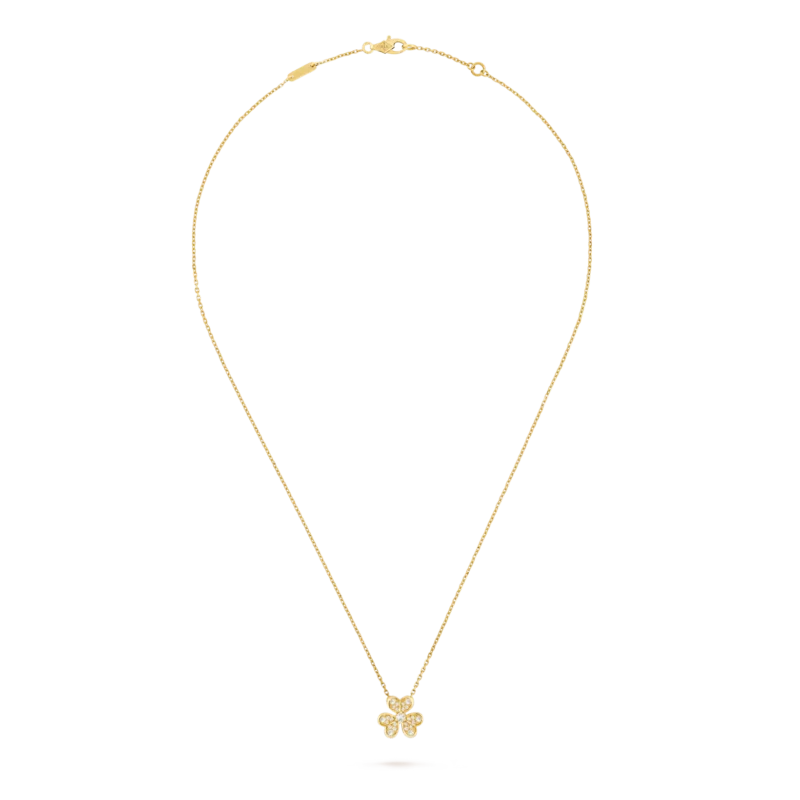 Van Cleef & Arpels VCARP24000 Frivole pendant mini model Yellow gold Diamond Necklace 4