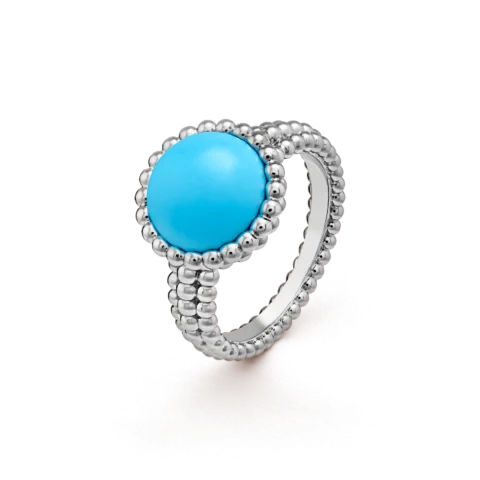 Van Cleef & Arpels VCARP4DQ00 ring Perlée couleurs White gold Turquoise ring 1