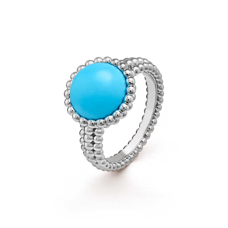 Van Cleef & Arpels VCARP4DQ00 ring Perlée couleurs White gold Turquoise ring 1