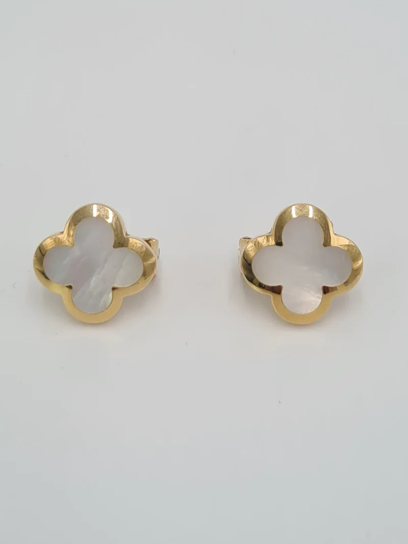 Van Cleef & Arpels VCARA38800 Pure Alhambra earstuds 18K yellow gold Mother-of-pearl Earrings 1