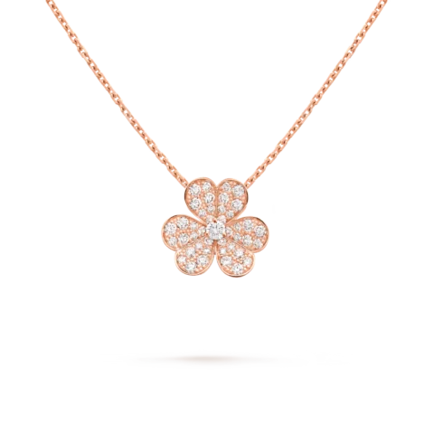 Van Cleef & Arpels VCARP7RL00 Frivole pendant small model Rose gold Diamond Necklace 2
