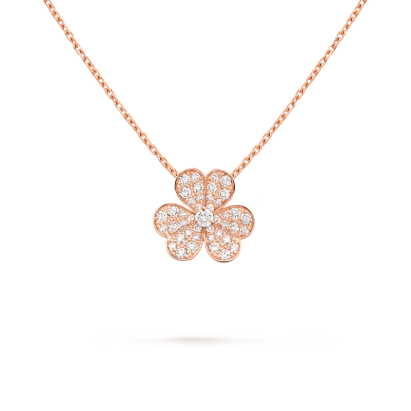 Van Cleef & Arpels VCARP7RL00 Frivole pendant small model Rose gold Diamond Necklace 2