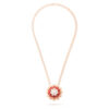 Van Cleef & Arpels VCARO9J800 Bouton d’or pendant Rose gold Carnelian Diamond Mother-of-pearl Necklace 3