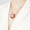 Van Cleef & Arpels VCARO9J800 Bouton d’or pendant Rose gold Carnelian Diamond Mother-of-pearl Necklace 2