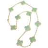 Van Cleef & Arpels Vintage Alhambra Necklace 10 Motifs Yellow Gold Jade Necklace VCARO3QJ00 1