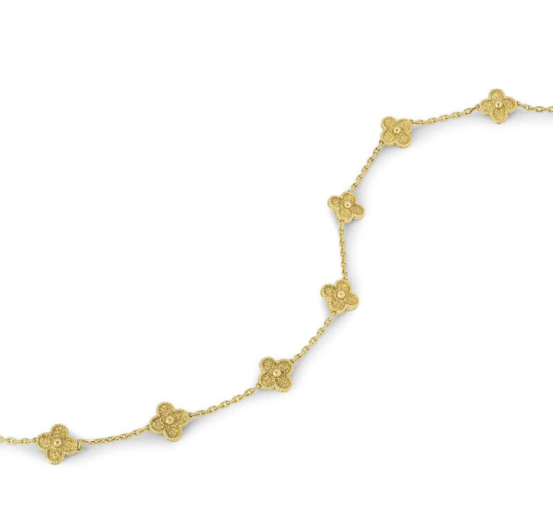Van Cleef & Arpels necklace VCARO1ID00 Vintage Alhambra 10 motifs 18K yellow gold necklace 3