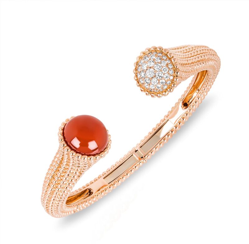 Van Cleef & Arpels VCARP27400 Perlée couleurs bracelet Rose gold Carnelian Diamond 5