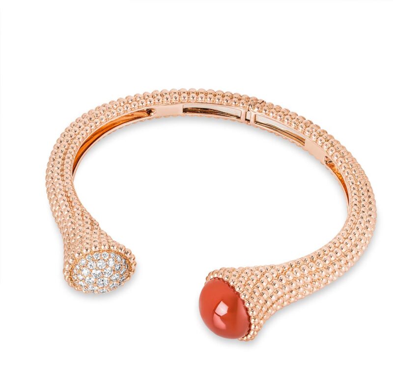 Van Cleef & Arpels VCARP27400 Perlée couleurs bracelet Rose gold Carnelian Diamond 4