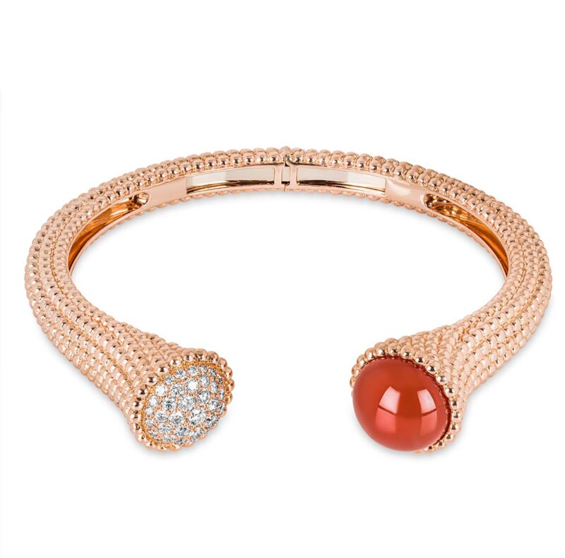 Van Cleef & Arpels VCARP27400 Perlée couleurs bracelet Rose gold Carnelian Diamond 2