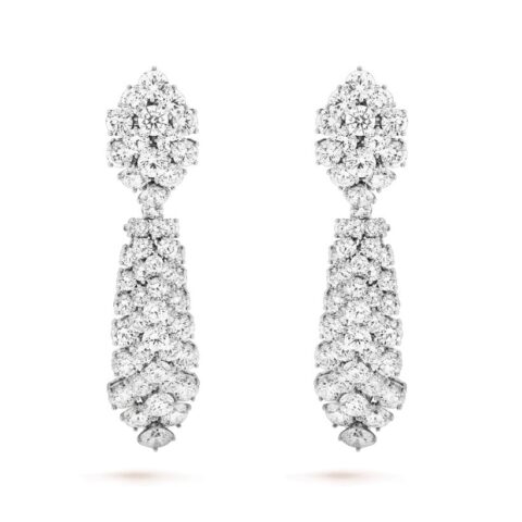 Van Cleef & Arpels VCARO9CN00 À Cheval transformable earrings large model Platinum Diamond earrings 1