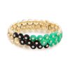 Van Cleef & Arpels VCARO6W300 Bouton d’or bracelet Yellow gold Chrysoprase Diamond Onyx bracelet 1