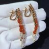 Van Cleef & Arpels VCARO77300 Bouton d’or earrings Rose gold Carnelian Diamond Mother-of-pearl earrings 4