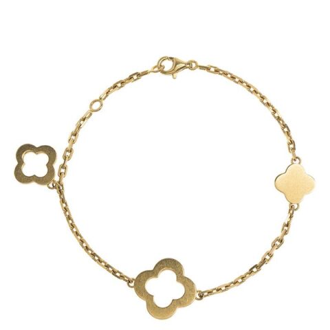 Van Cleef & Arpels VCARD39600 Byzantine Alhambra bracelet 3 motifs Yellow gold 1