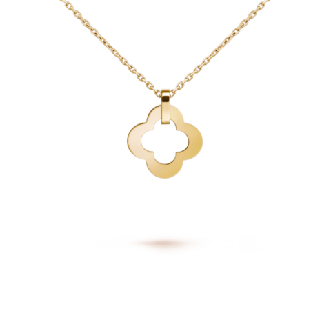 Van Cleef & Arpels VCARD38900 Byzantine Alhambra pendant Yellow gold Necklace 1