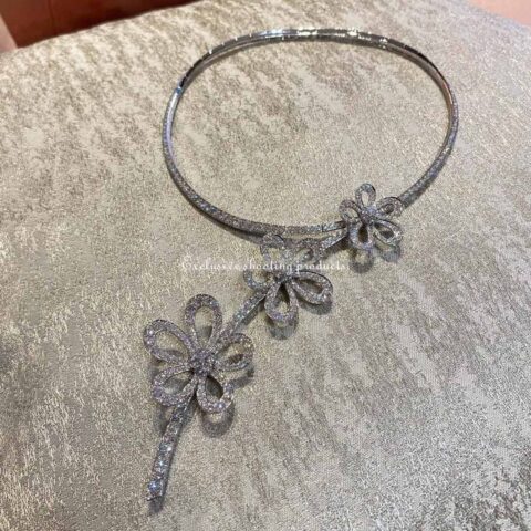 Van Cleef & Arpels VCARP05000 Flowerlace necklace White gold Diamond Necklace 6