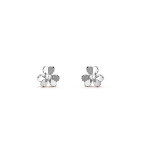 Van Cleef & Arpels VCARP0J600 Frivole earrings mini model White gold Diamond earrings 1