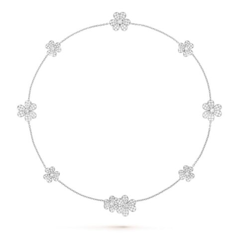 Van Cleef & Arpels VCARN25400 Frivole necklace 9 flowers White gold Diamond necklace 1