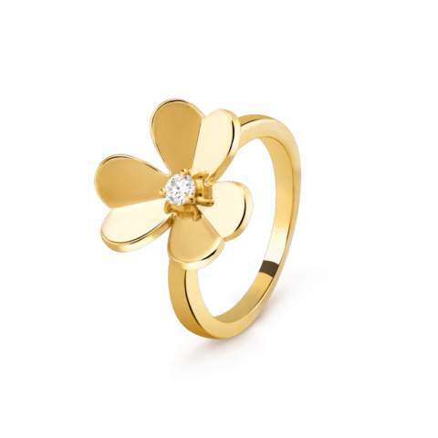 Van Cleef & Arpels VCARP2DS00 Frivole ring 1 flower small model Yellow gold ring 1