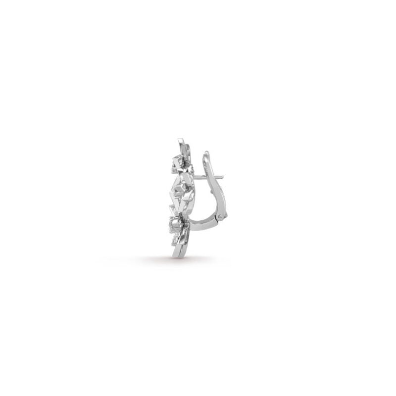 Van Cleef & Arpels VCARP7TH00 Lotus earrings 3 flowers White gold Diamond earrings 6