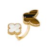 Van Cleef & Arpels VCARN05800 Lucky Alhambra Between the Finger ring Yellow gold Mother-of-pearl Tiger Eye ring 1