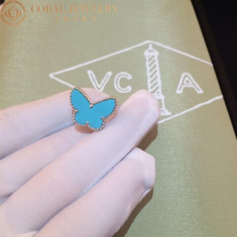 Van Cleef & Arpels Ring Lukcy Alhambra Turquoise Butterfly Ring 7