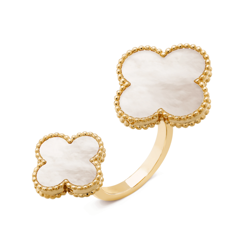 Van Cleef & Arpels VCARN05500 ring Magic Alhambra Between the Finger ring Yellow gold Mother-of-pearl ring 1