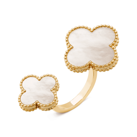 Van Cleef & Arpels VCARN05500 ring Magic Alhambra Between the Finger ring Yellow gold Mother-of-pearl ring 1