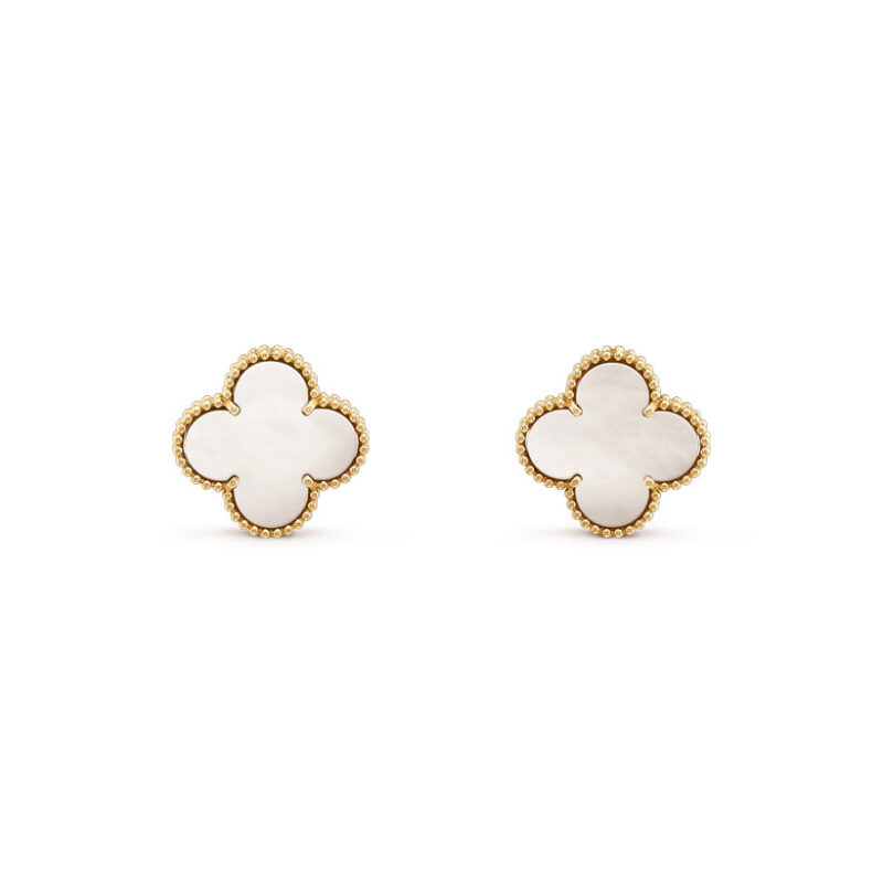 Van Cleef & Arpels VCARA43700 Magic Alhambra Earrings Yellow Gold Mother-of-pearl Earrings 1