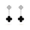 Van Cleef & Arpels VCARP2RA00 Magic Alhambra earrings 2 motifs White gold Diamond Onyx earrings 1