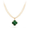 Van Cleef & Arpels VCARO3MG00 Magic Alhambra long necklace 1 motif Yellow gold Malachite necklace 7