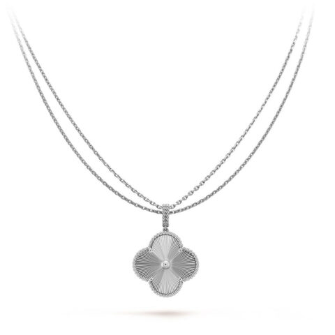Van Cleef & Arpels VCARP4KO00-WG Magic Alhambra long necklace 1 motif white gold necklace 1