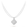 Van Cleef & Arpels VCARO49O00 Magic Alhambra long necklace 1 motif White gold Diamond necklace 2