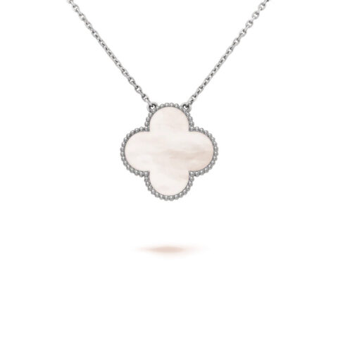 Van Cleef & Arpels VCARN32200 Magic Alhambra pendant White gold Mother-of-pearl Necklace 1