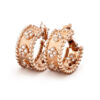 Van Cleef & Arpels VCARO2MK00 Perlée clovers hoop earrings Rose gold Diamond 1