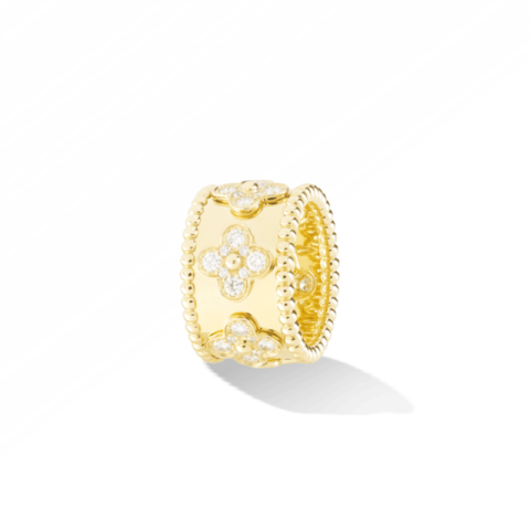 Van Cleef & Arpels VCARO3Y700 ring Perlée clovers Yellow gold Diamond ring 1