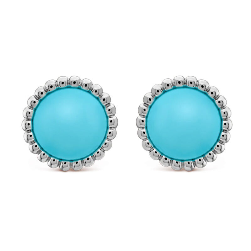 Van Cleef & Arpels VCARP4DT00 Perlée couleurs earrings White gold Turquoise 1