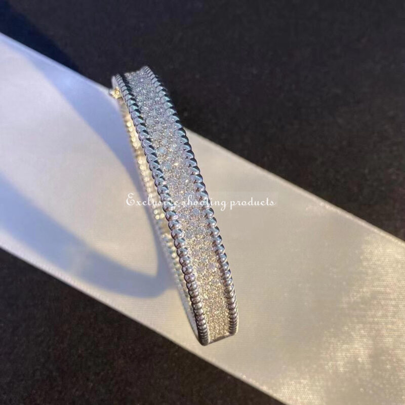 Van Cleef & Arpels VCARP5E700 Perlée diamonds bracelet 3 rows White gold Diamond bracelet 14