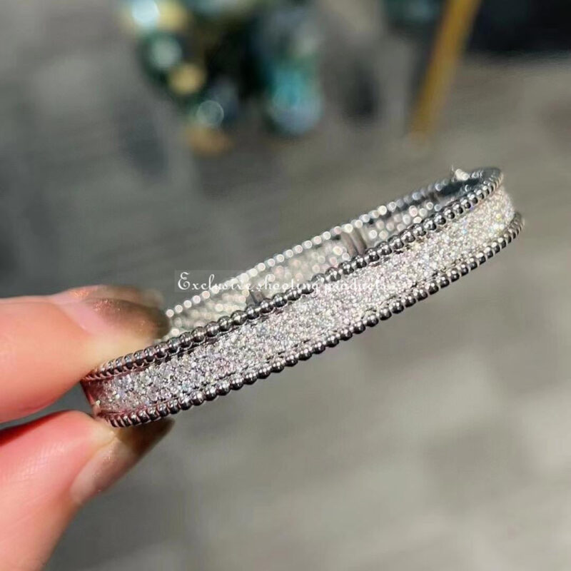 Van Cleef & Arpels VCARP5E700 Perlée diamonds bracelet 3 rows White gold Diamond bracelet 13