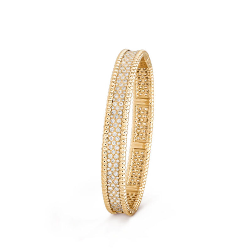 Van Cleef & Arpels VCARP5DP00 Perlée diamonds bracelet 3 rows Yellow gold Diamond bracelet 1