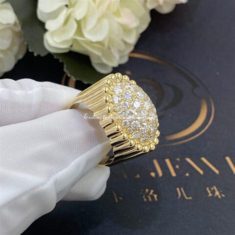 Van Cleef & Arpels VCARP6AP00 Perlée diamonds pavé ring Yellow gold Diamond ring 6